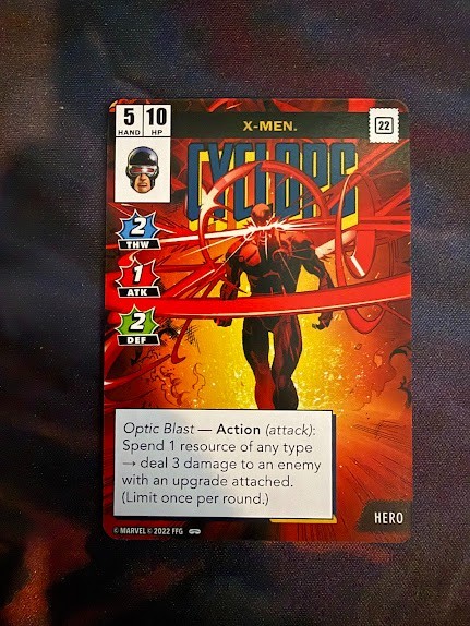 [Marvel Champions LCG] Cyclops (Alternate Art) – Mutant Genesis Promo Card – NM