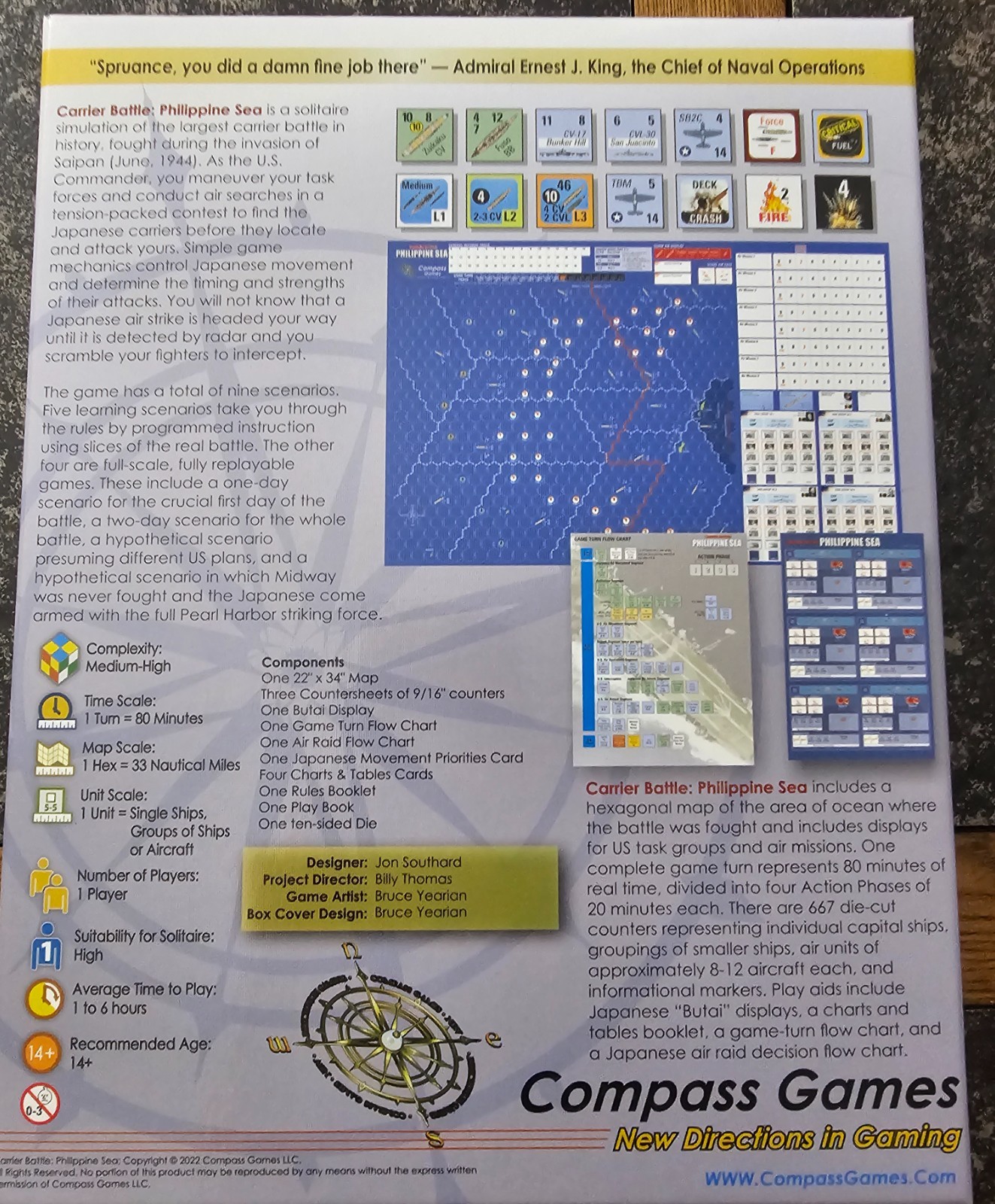 Carrier Battle: Philippine Sea. Open but not used. Counters are unpunched.