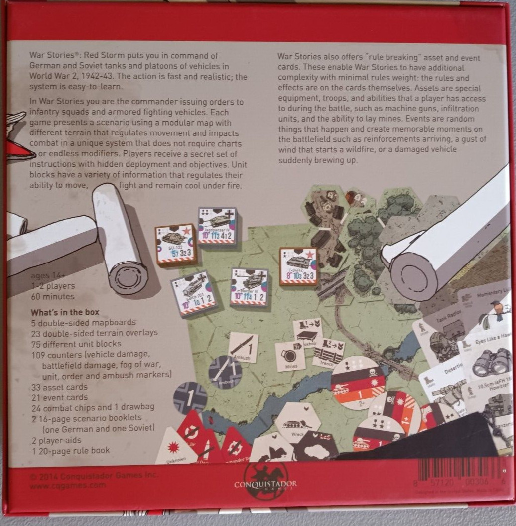 War Stories: Red Storm Board game – Conquistador – COMPLETE – VG+