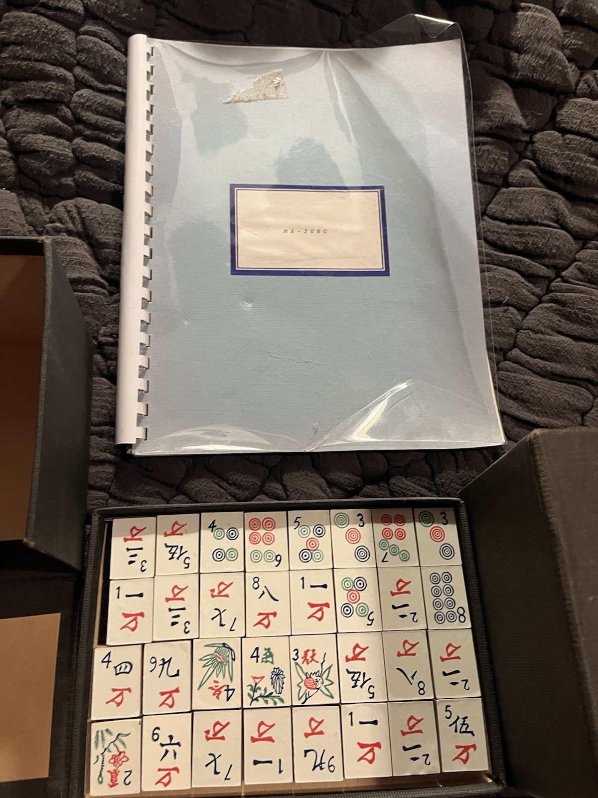 1920s Hillson’s Mandarin Game Ma Cheuck w/many Board+ Pieces and Ma-Jung Manual