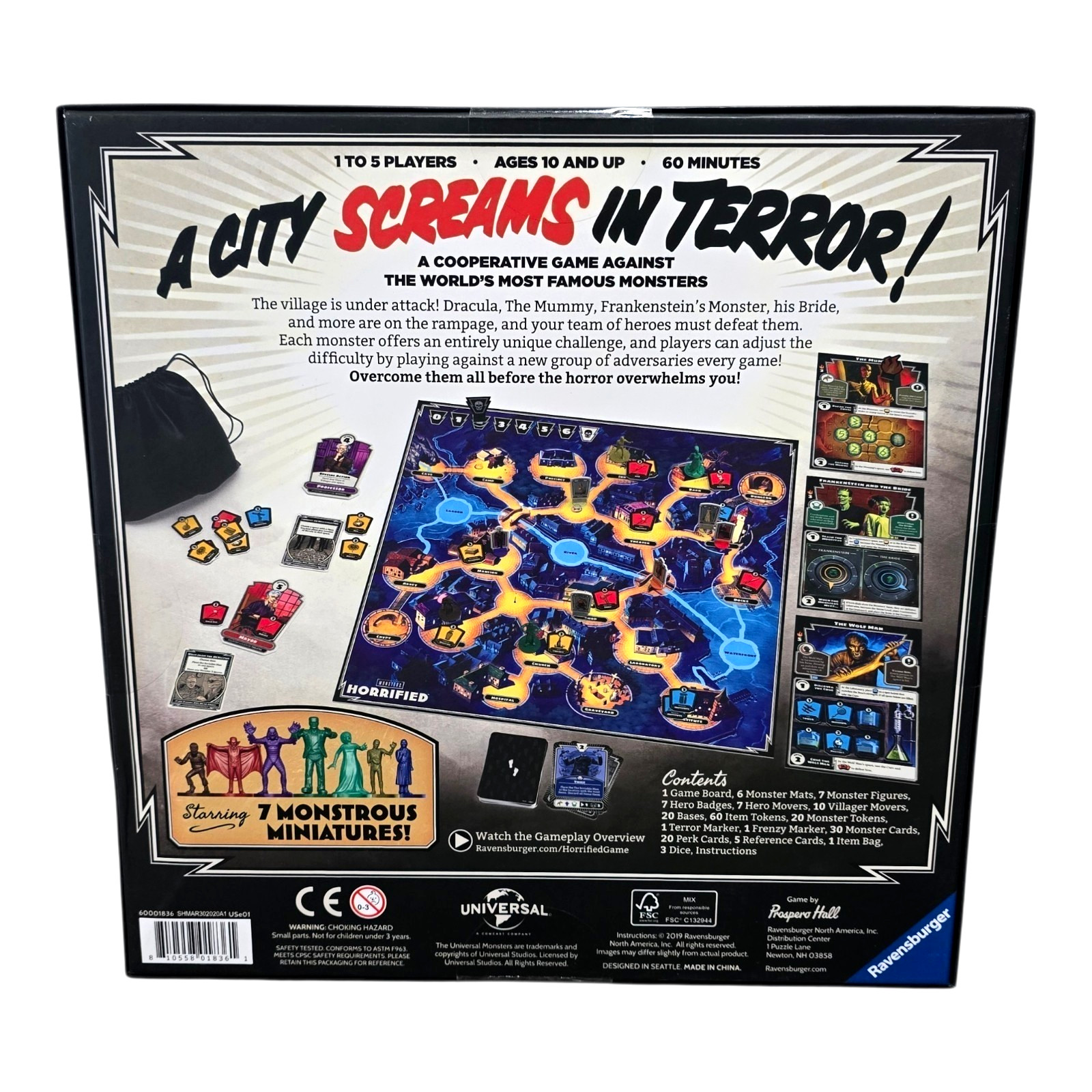 New Sealed Horrified Universal Monsters Strategy Board Game Ravensburger