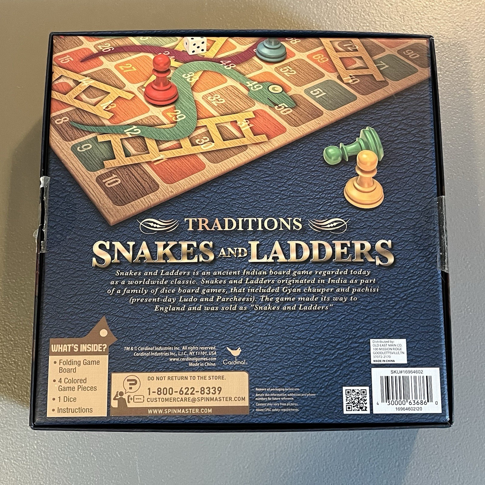 Traditions Snakes And Ladders Game by Cardinal – Preowned – Complete – Nice!