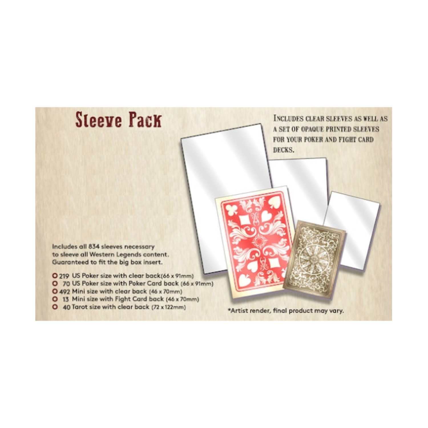 Kolossal Board Game Western Legends Sleeve Pack New