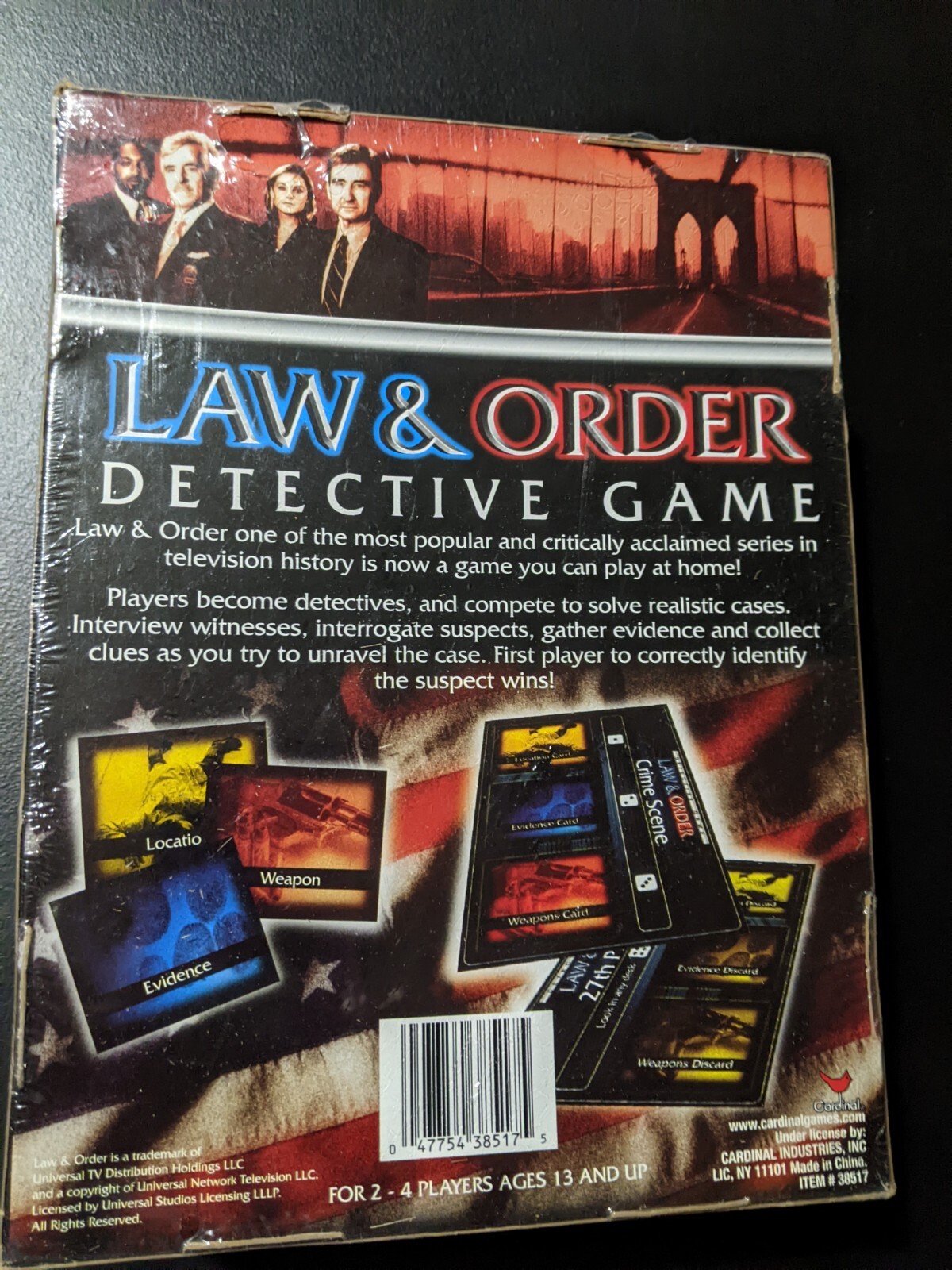 Law & Order Detective Board Game New In Box Sealed