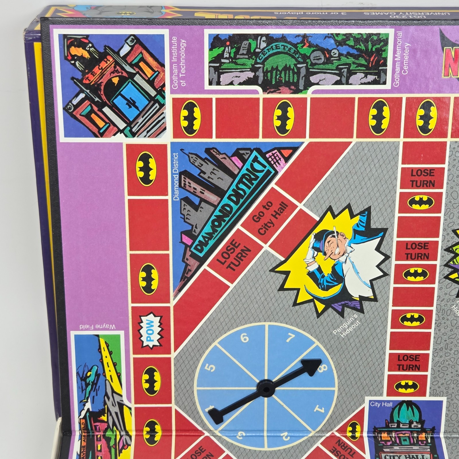 VINTAGE 1989 THE BATMAN GAME 50TH ANNIVERSARY BOARD GAME 100% COMPLETE DC COMICS