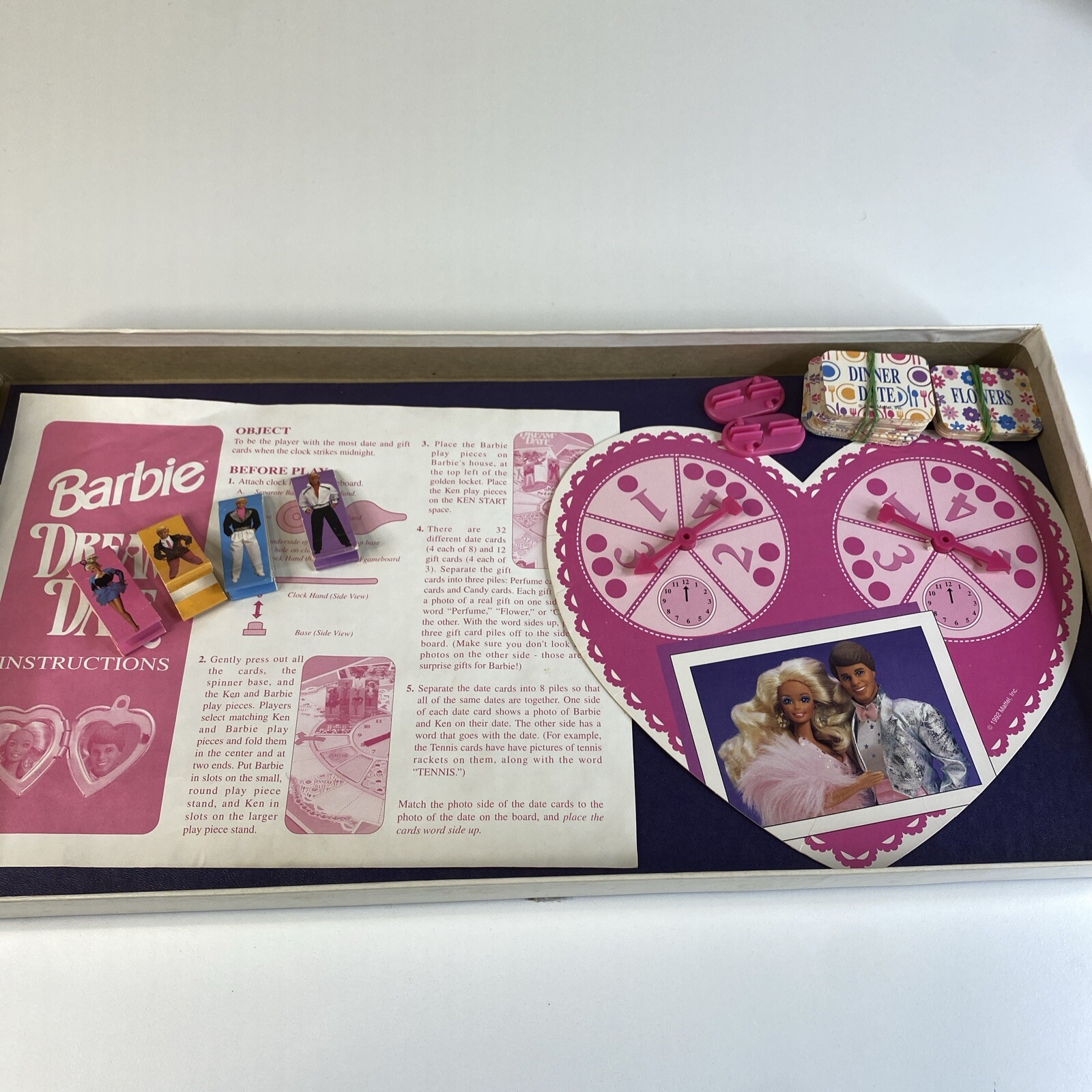 Vtg BARBIE DREAM DATE Golden Mattel Board Game Incomplete Replacement Parts