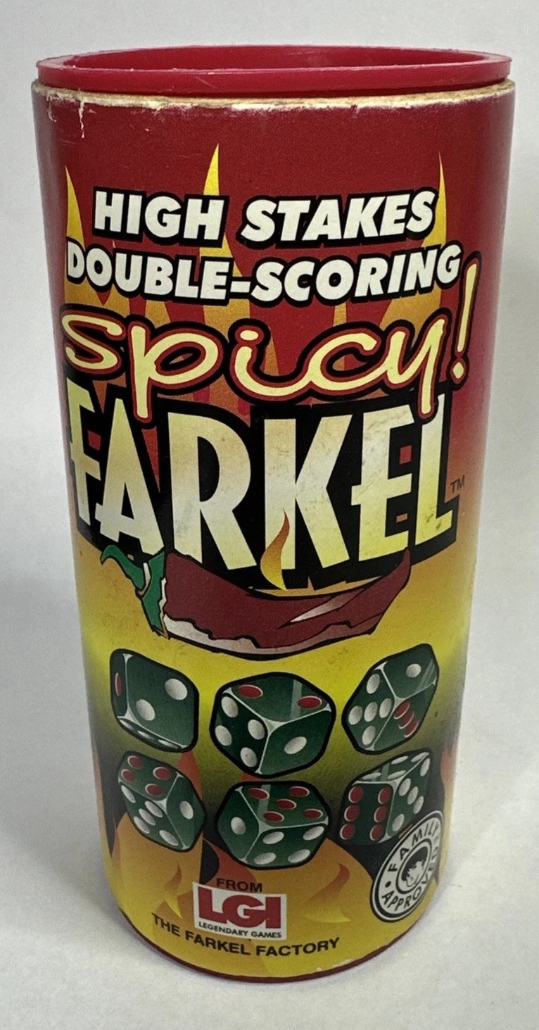 Spicy Farkel Farkle Dice Game High Stakes Double Scores LGI Family W/Score Sheet