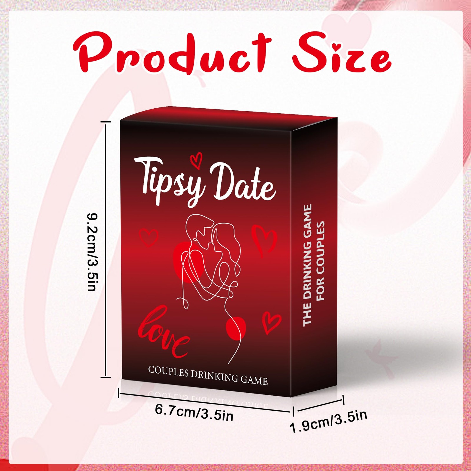 Tipsy Date Couples Games for Adults,Drinking Game 3.5 x 2.5 x 0.5 inches
