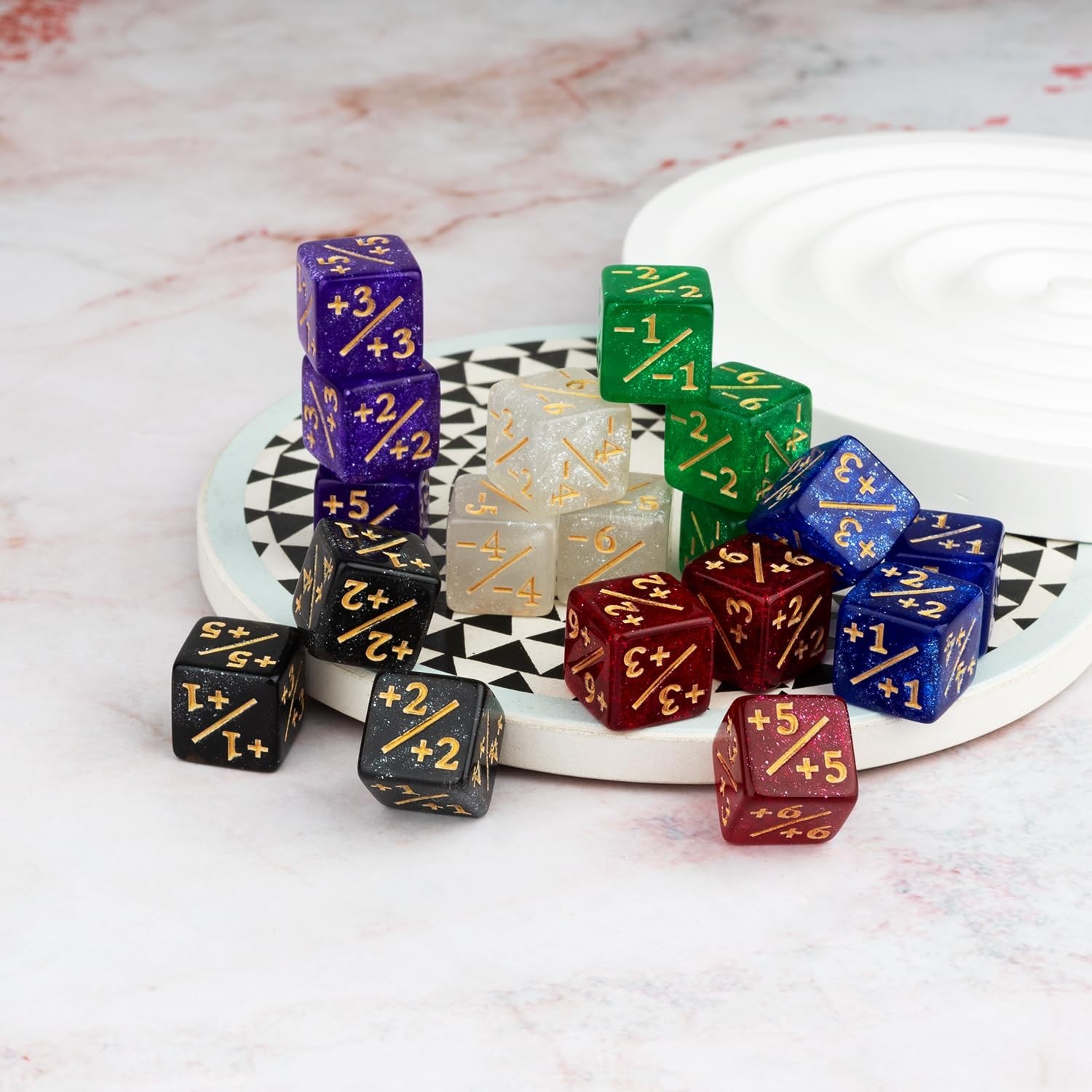 42 Pieces MTG Dice Counters 12mm Abilities Keywords Reversible Metal Tokens C…
