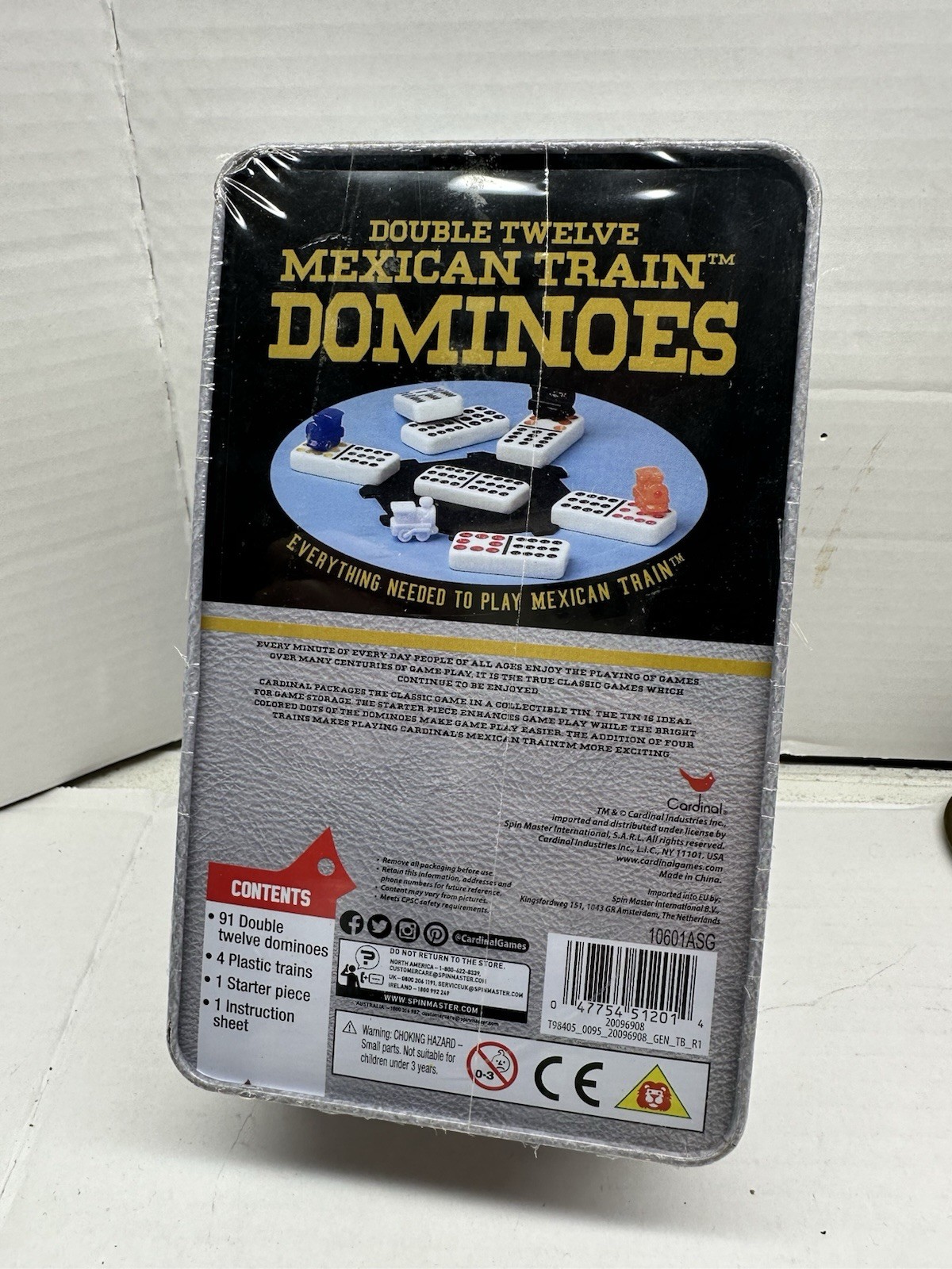 NEW Double 12 Dominoes 91 Color Dot Mexican Train Classic Game by Cardinal