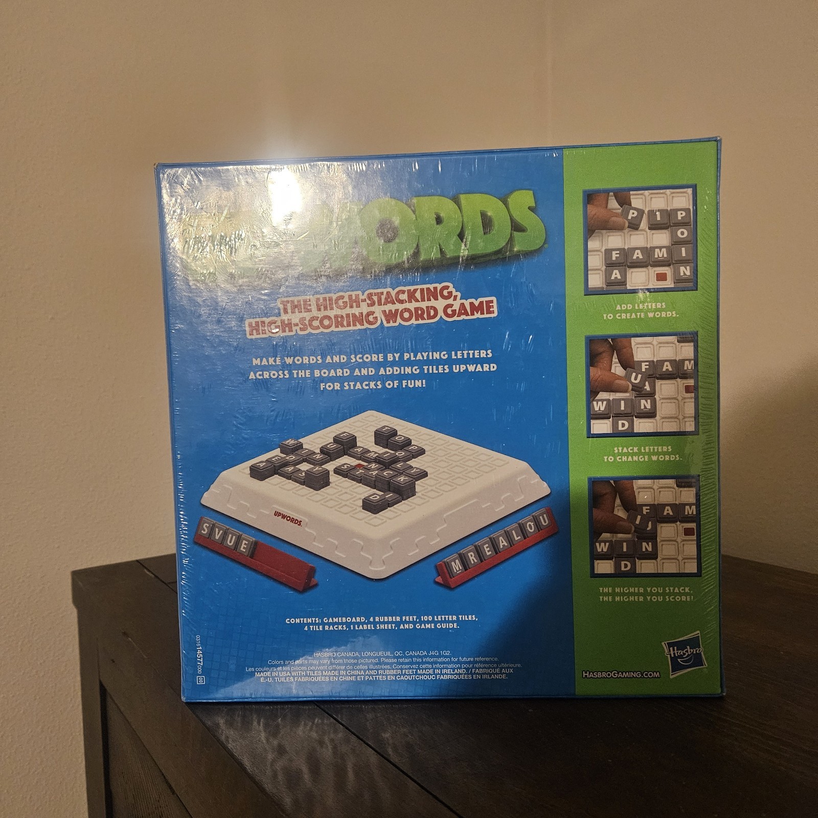 (Box Has Wear) Hasbro UPWORDS Word Board Game 2015 NEW SEALED