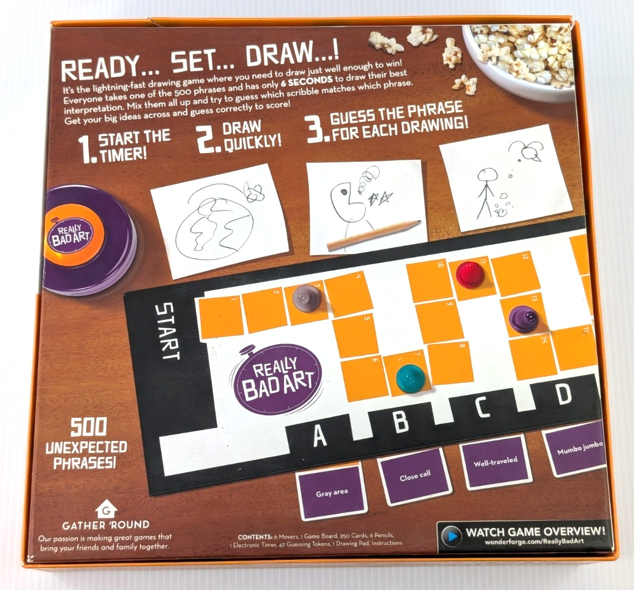 Really Bad Art Board Game Gather Round 2016 Wonder Forge COMPLETE Gift