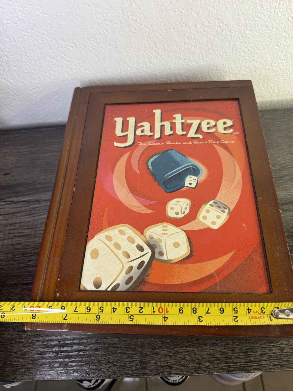 Yahtzee Bookshelf Edition Wood Box 2005 Game. Read Details.