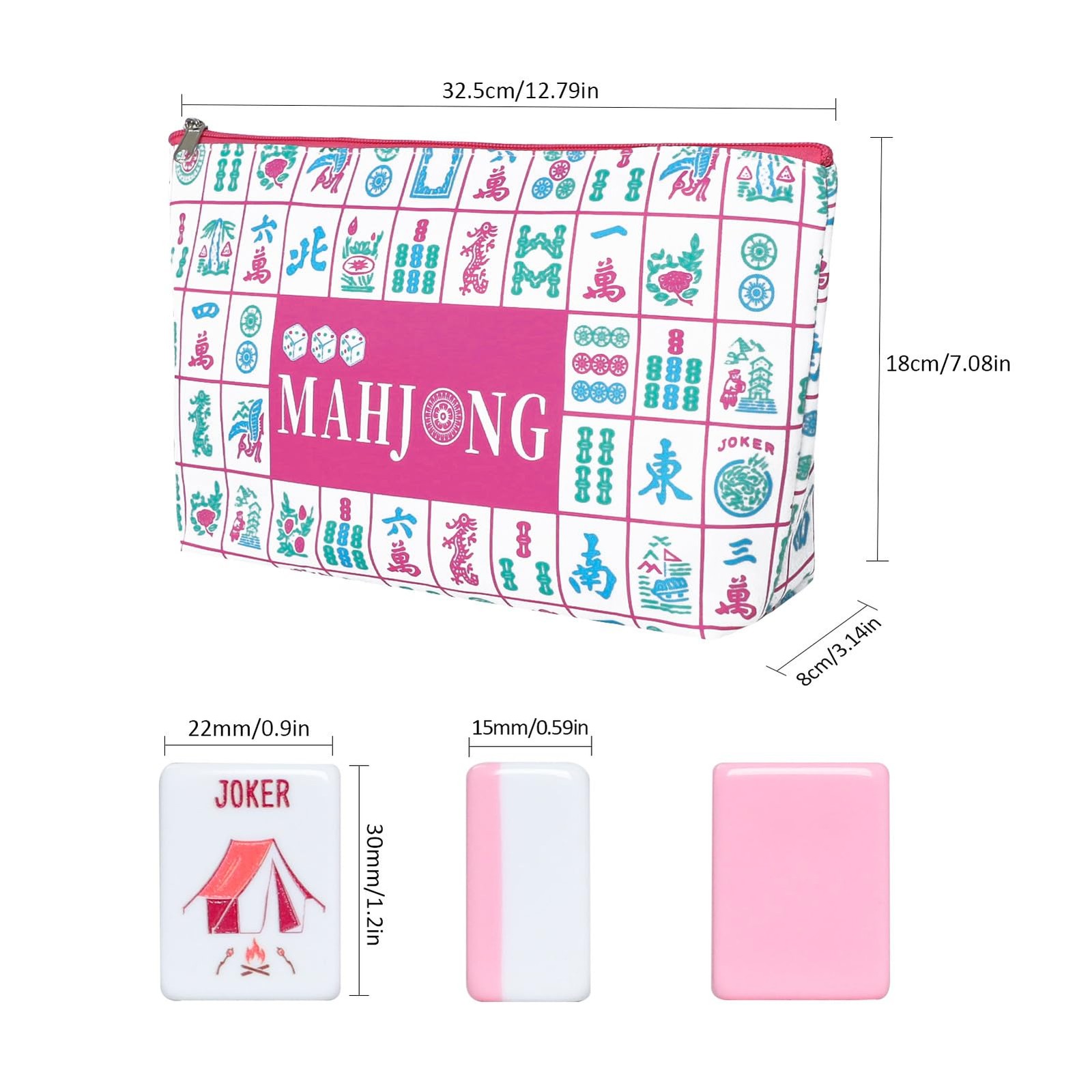 My Mahjong Trove 160 Pink Engraved 1 inches x 1 x 1 inches, 2-pink