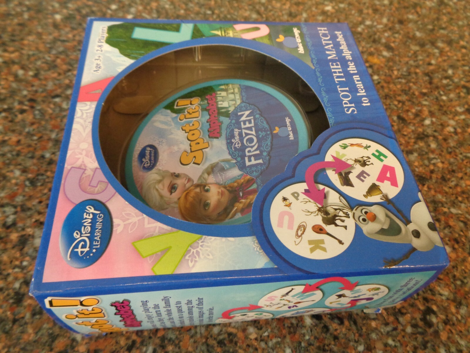 Spot It! Disney Learning Frozen Edition Olaf Anna Elsa Brand New Alphabet
