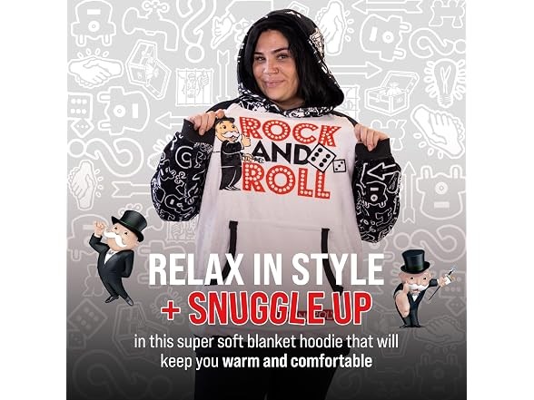 Monopoly Rock & Roll Snugible Black One size Unisex