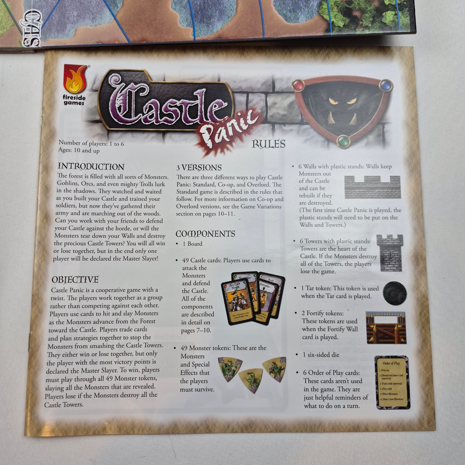 Castle Panic Cooperative Tower Defense Board Game Fireside Games 1st Ed Complete