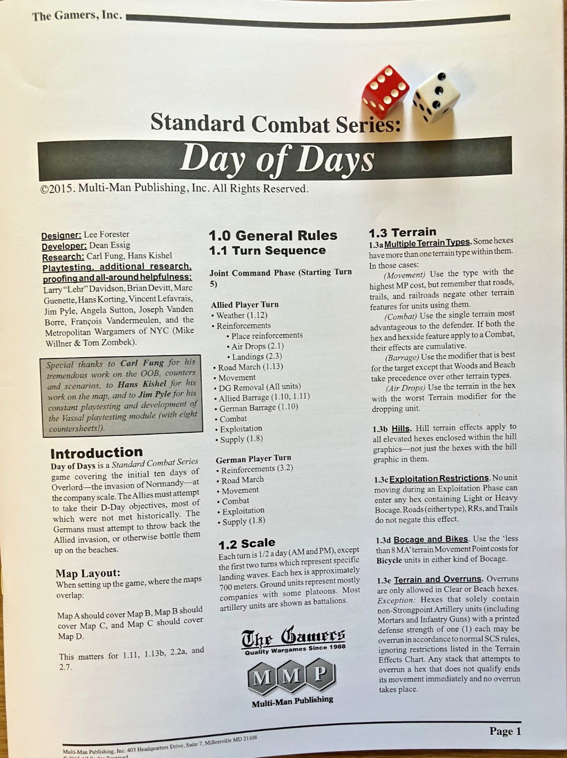 Day of Days: The Invasion of Normandy 1944 (Multi-Man Publishing, 2015)