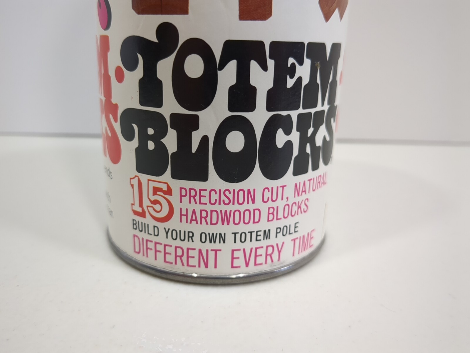 Vintage Totem Pole Blocks Precision Cut Natural Hardwood Building RARE Complete