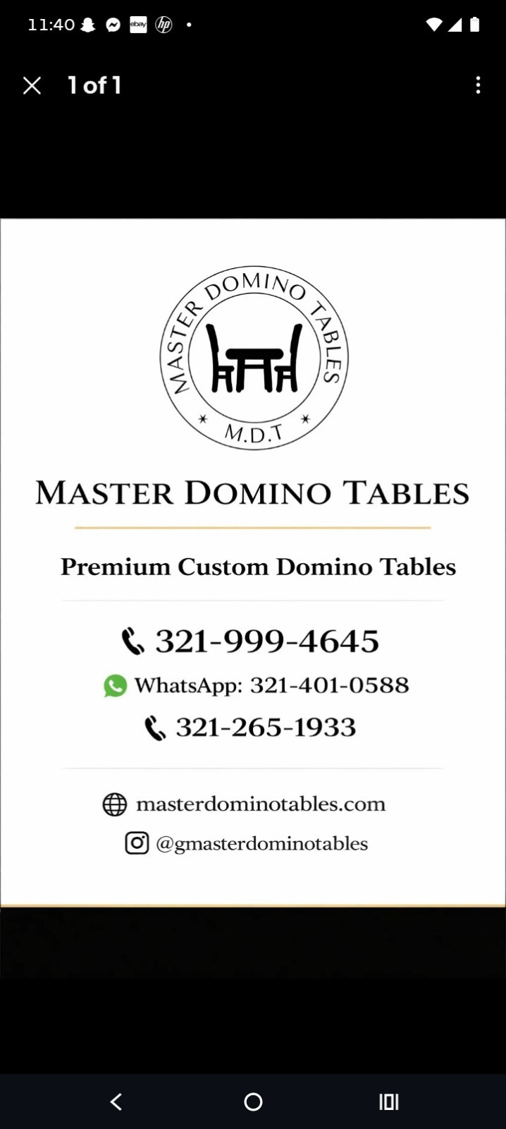 full size table top