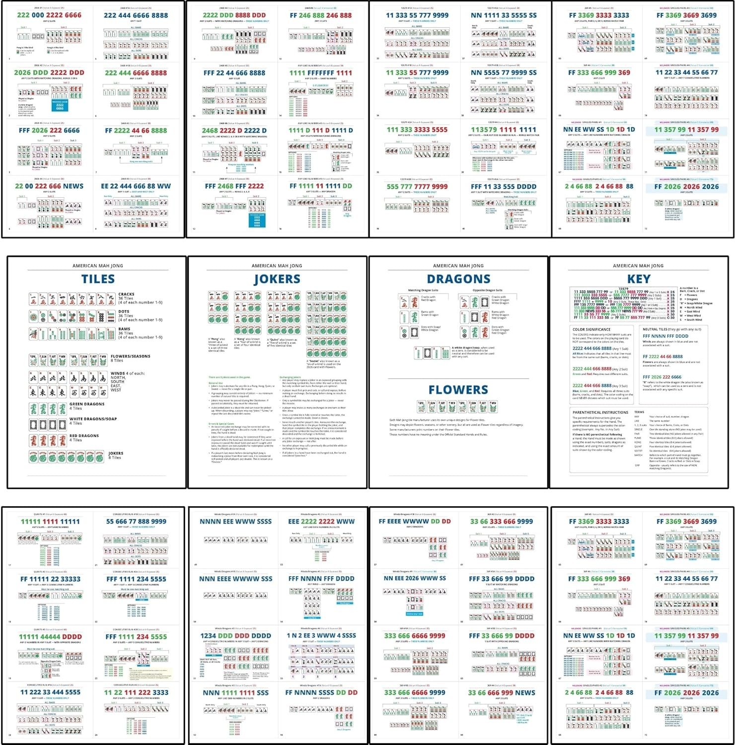 Flash Cards for Mah Jongg Learning – Helps Improve Memory and Problem Solving