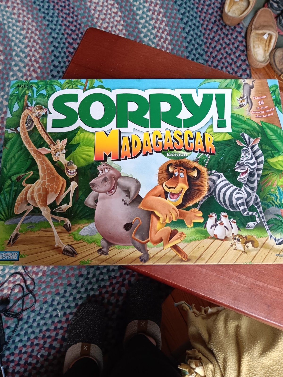 Sorry Madagascar Edition COMPLETE Parker Bro 2005 Dreamworks Kids Animals (2533)