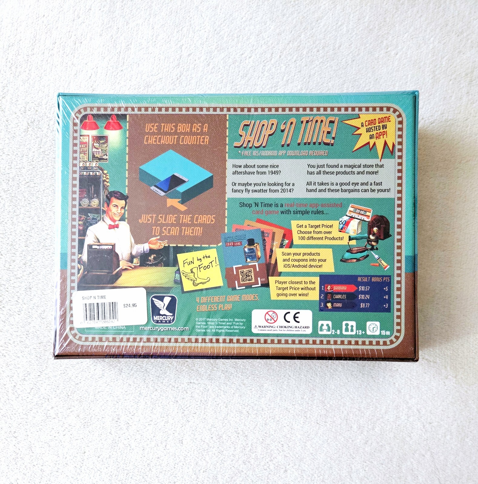 Mercury Games Shop N Time Family Board Game Clever Purchases, Free DL New Sealed
