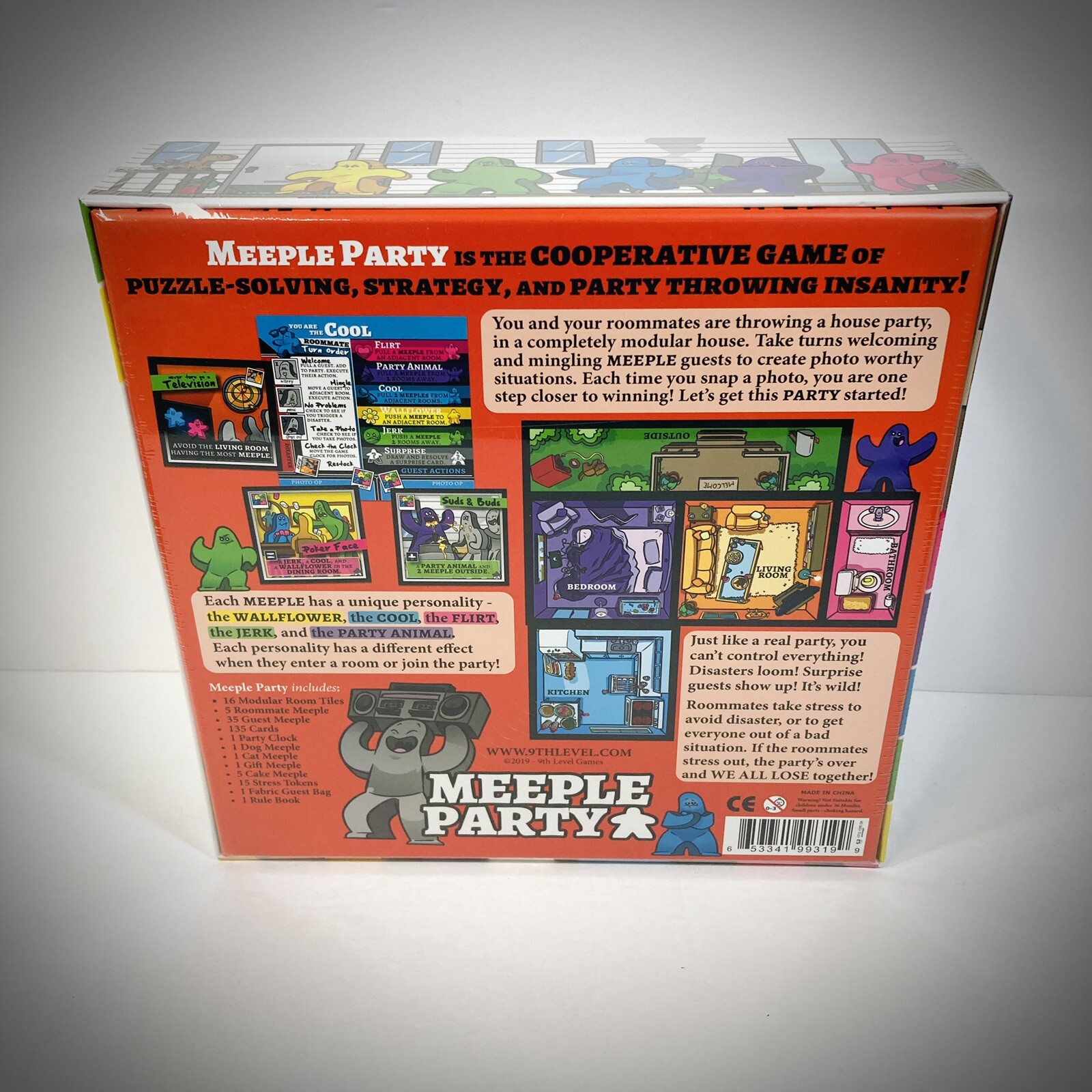MEEPLE PARTY BOARD GAME English strategy Co-op 9th Level 2019 Oop NEW SEALED