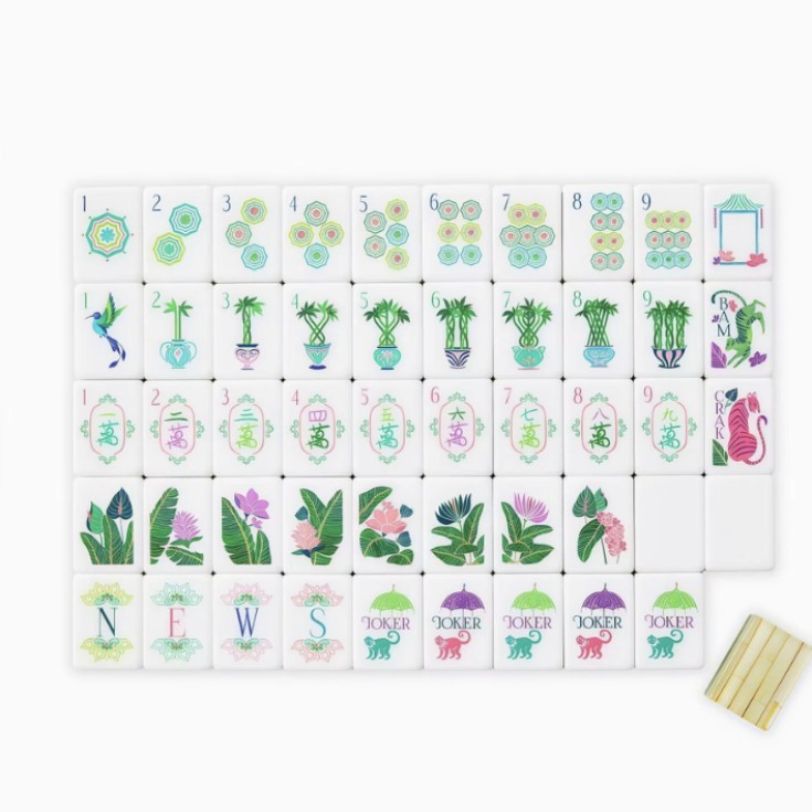 American Mahjong Game Set, 160 Tile Bamboo Pattern Mahjong Tiles Fast Shipping