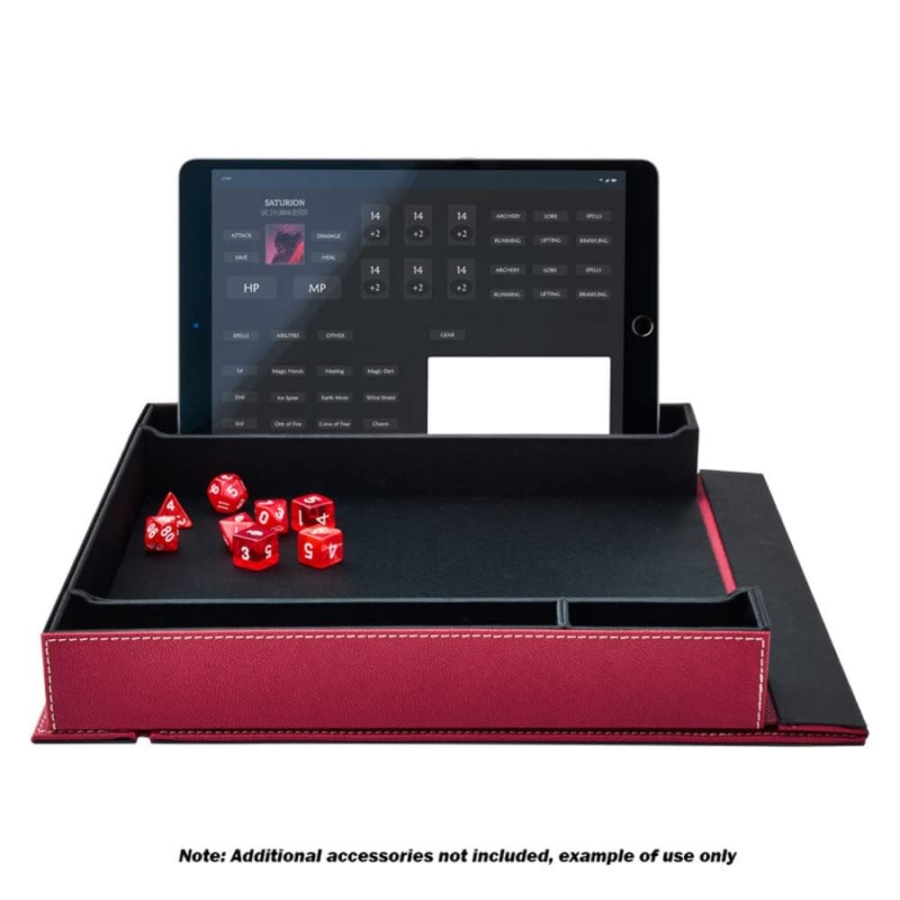 | RPG – Player Companion: Blood Red – Durable and Sturdy – Dice Tray & Player…