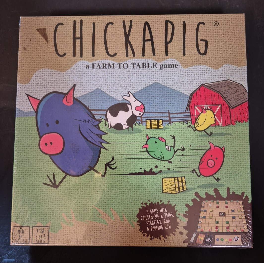 New Buffalo Games Chickapig Board Game Chicken-Pig Hybrids Strategy Pooping Cow