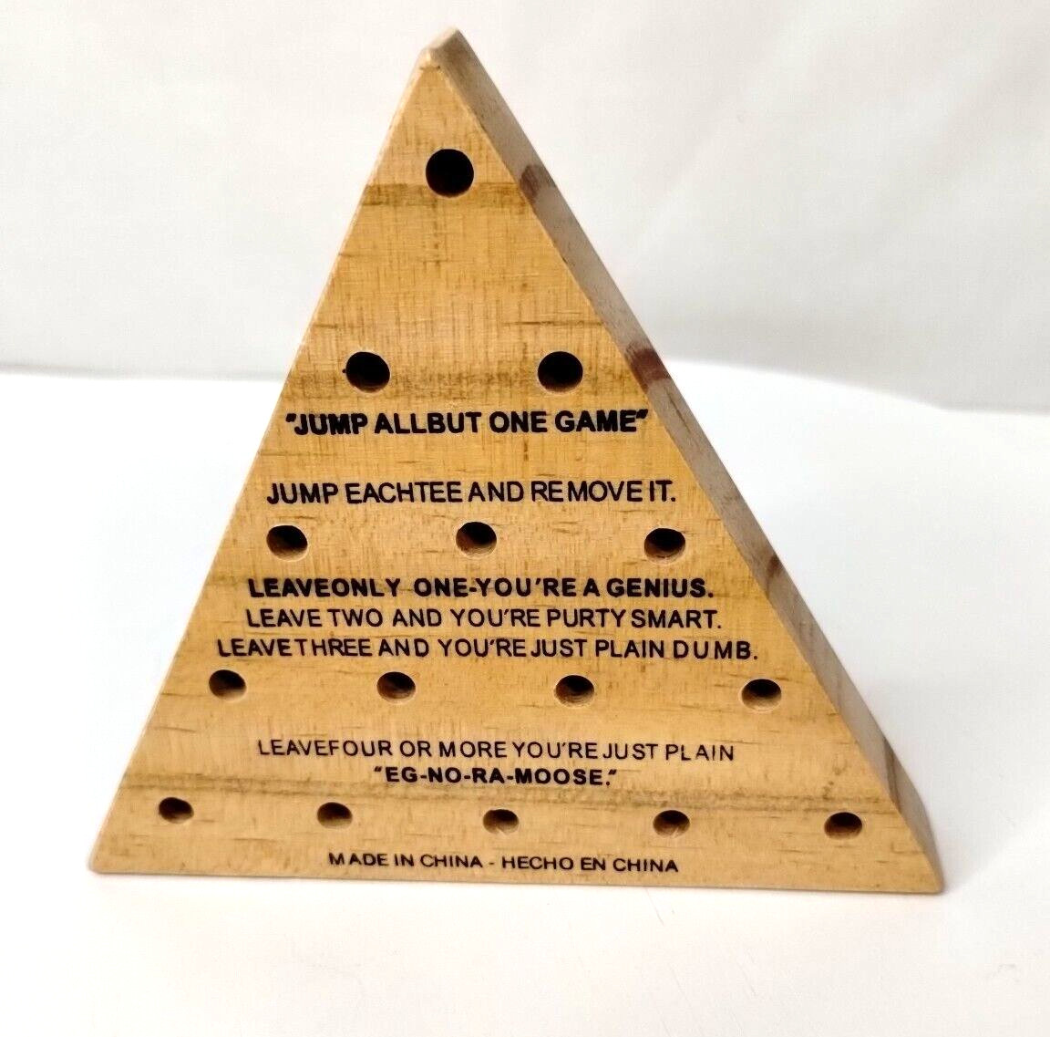 2 Piece Wooden Games By Totes Tic-Tac-Toe & Solitaire Mini Travel Peg Boards