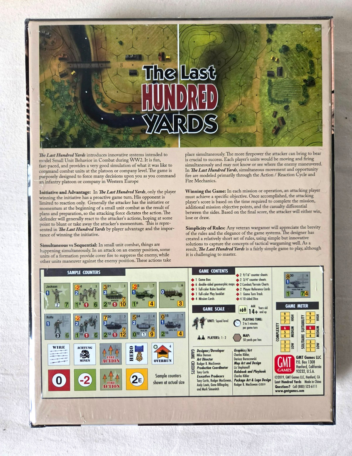 The Last Hundred Yards Base Game 2nd Printing by GMT Games NEW UNOPENED