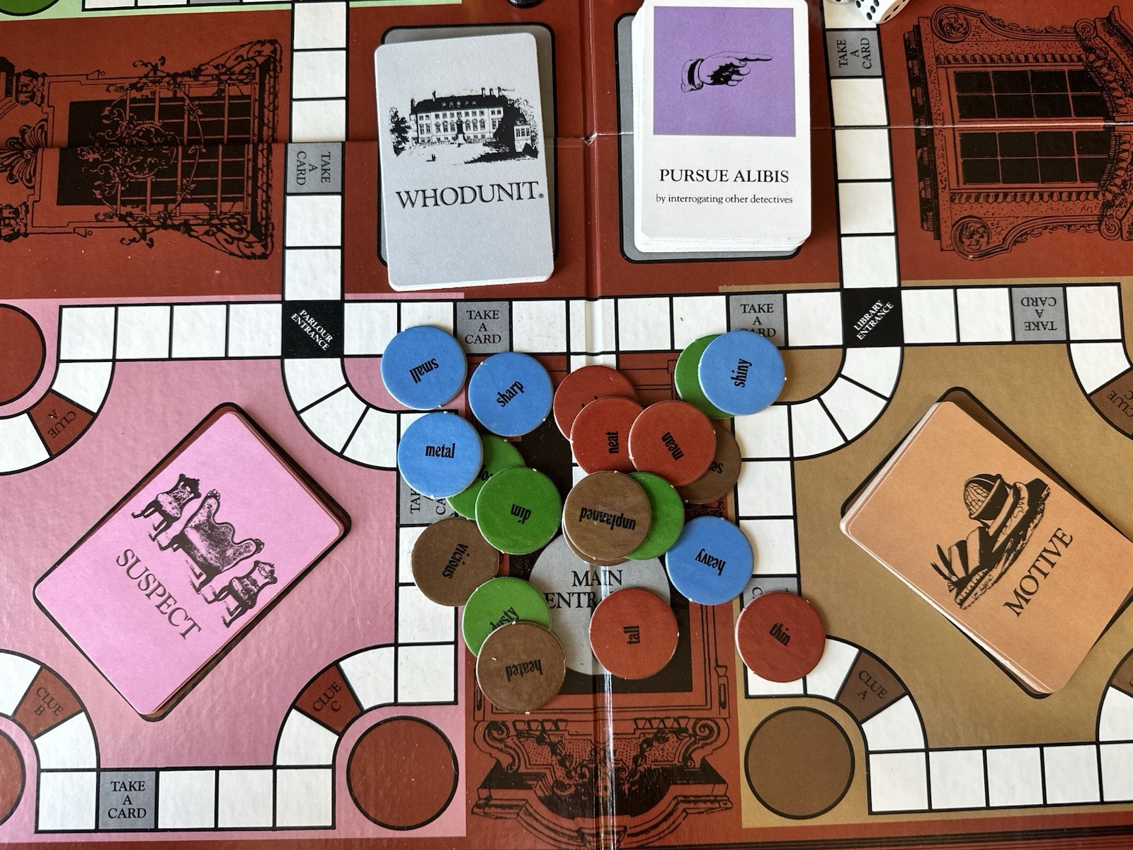 Selchow & Righter WhoDunit Mystery Board Game 1985 Vintage No. 80 Complete