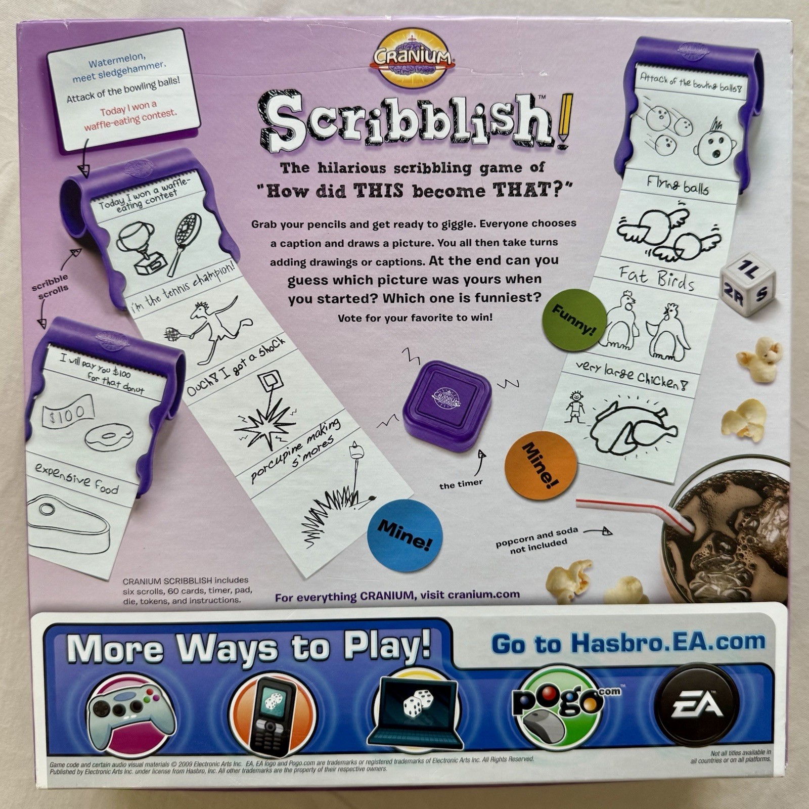Scribblish! A Cranium Game Fun Family Scribbling Game Ages 8 & Up Incomplete