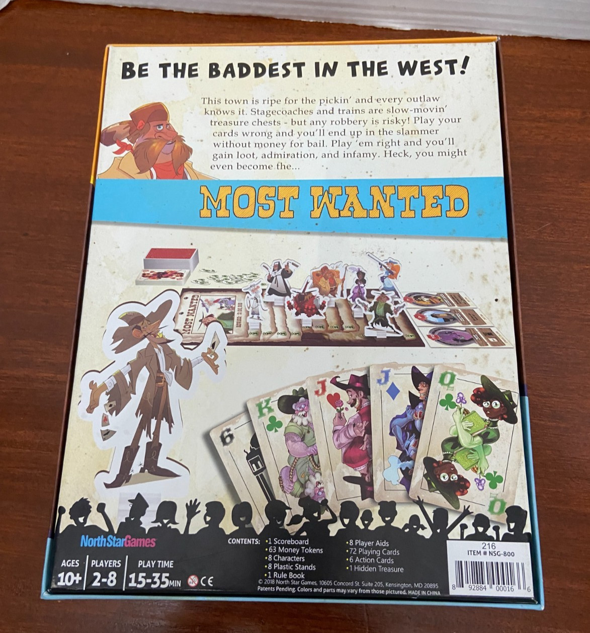 MOST WANTED! Old West Board/Card Game NORTH STAR Games Open. Full Set
