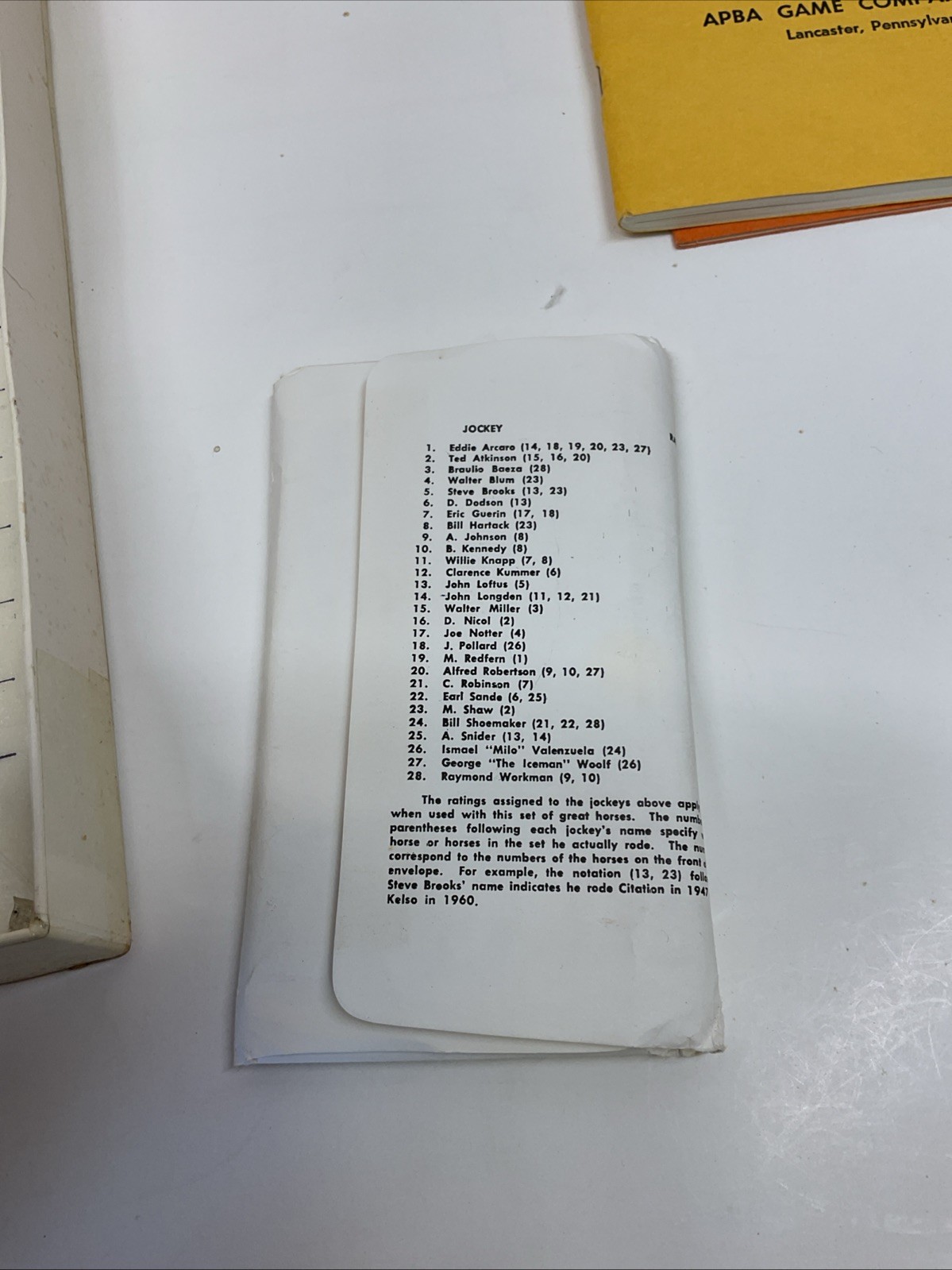Vintage Apba American Saddle Horse Racing Board Game 1979 Complete