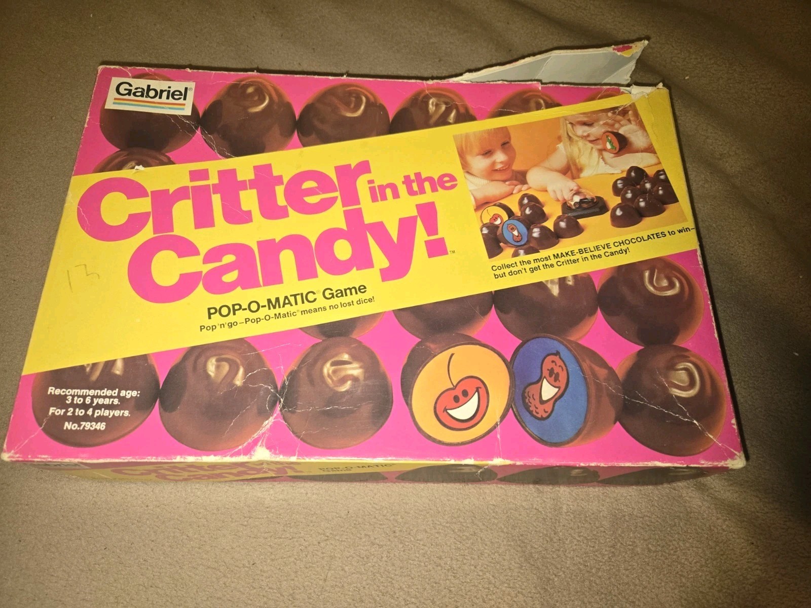 Gabriel Critter in the Candy Pop-O-Matic Memory Game Vintage 1978