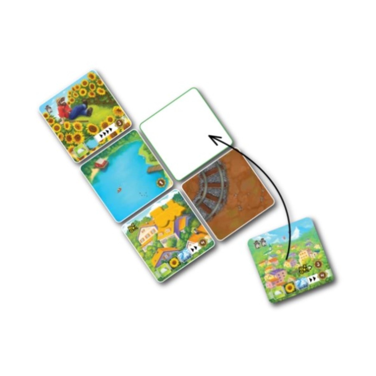 Playroom Entertainment Boardgame Sunflower Valley – A Tile Laying Game Box EX