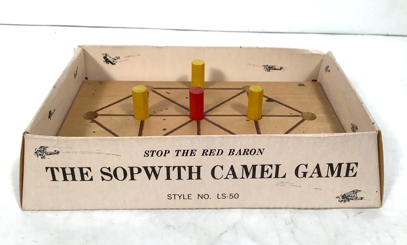 Skor-Mor STOP THE RED BARON Board Game Abstract Strategy rare Vtg 1960’s
