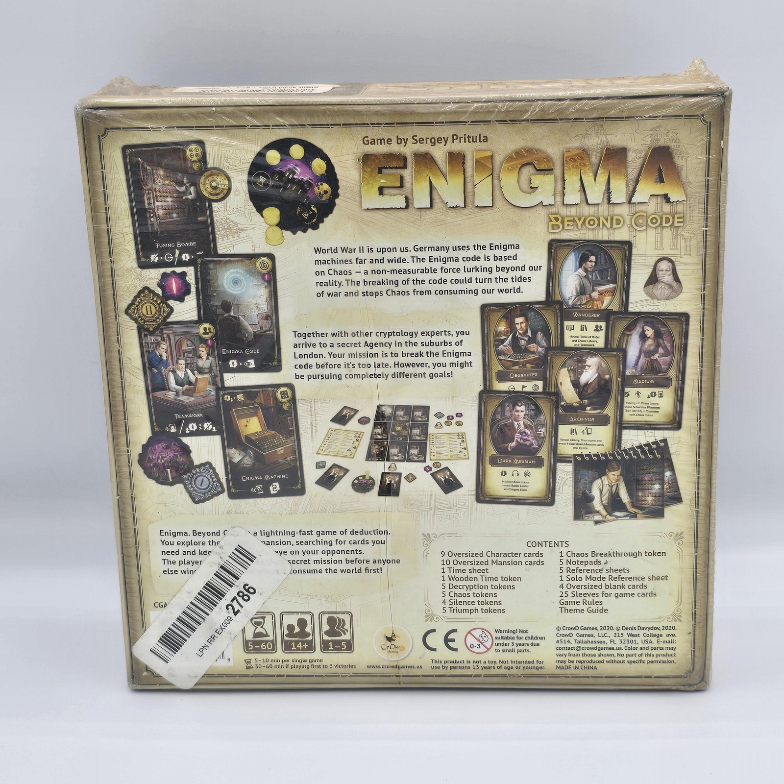 Enigma Beyond Code Board Game Crowd Games WWII Deduction 1-5 Players 14+