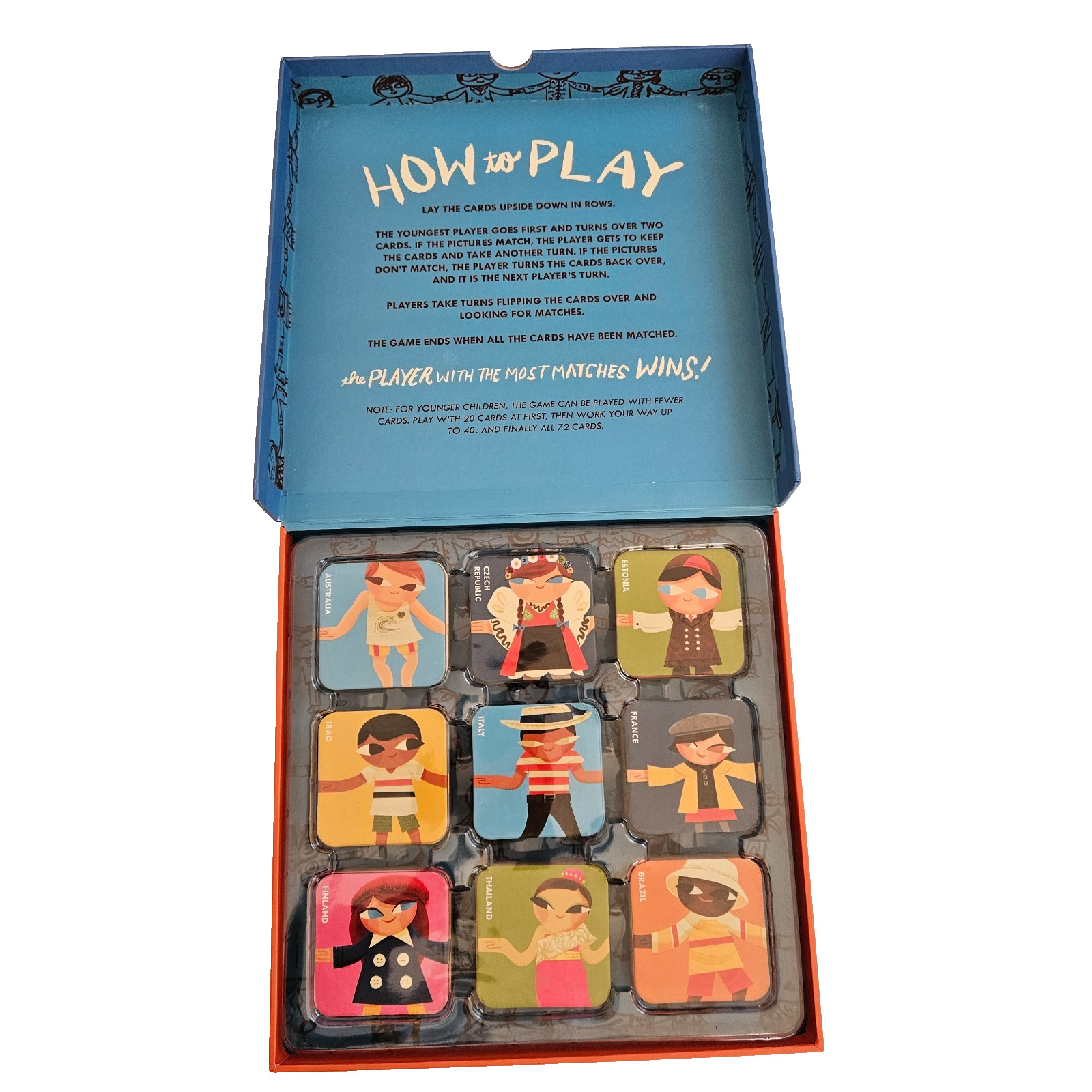 Around the World Matching Game 36 Countries Ages 3+ Memory Concentration