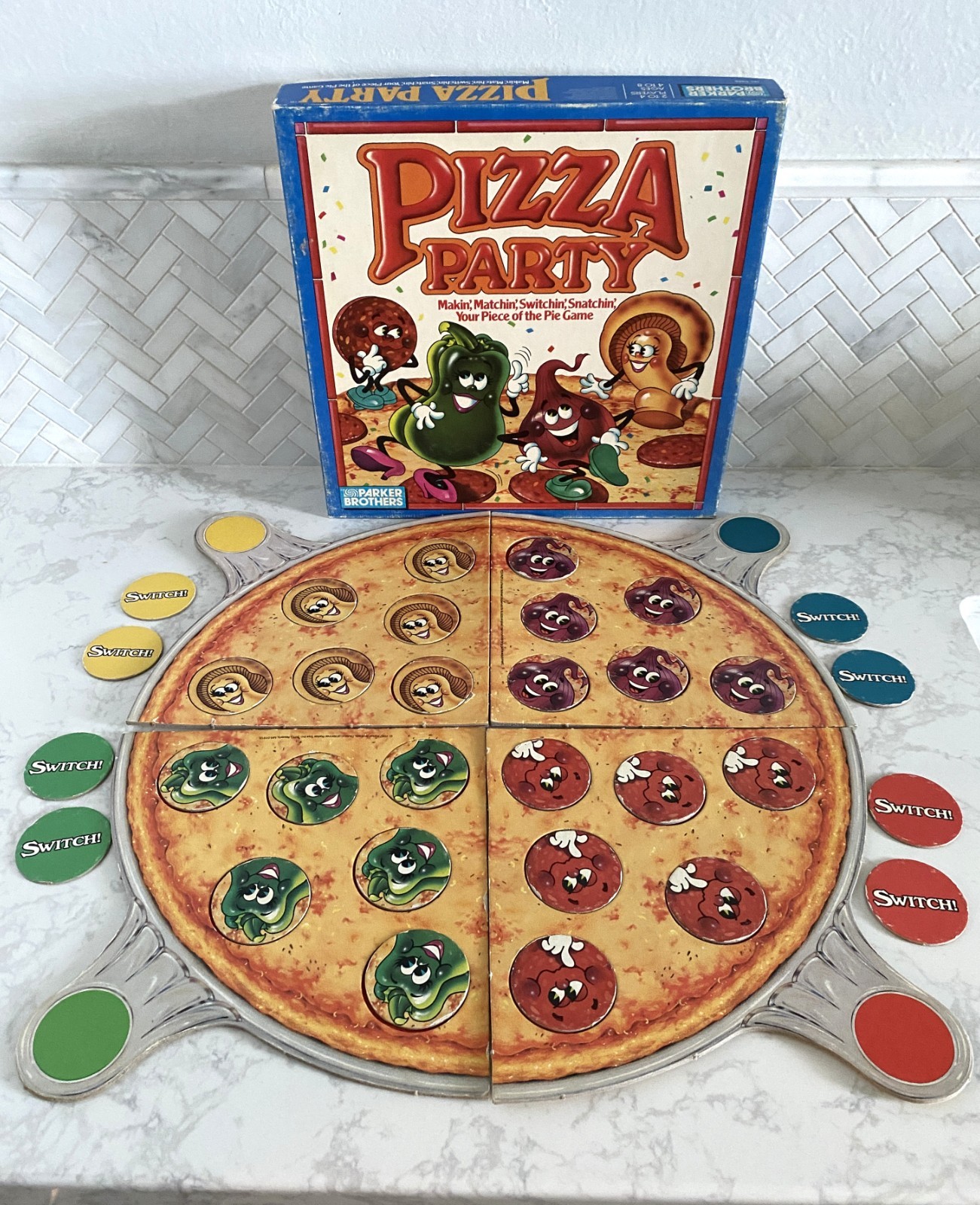 Vintage Pizza Party Board Game – Parker Brothers 1987 Complete