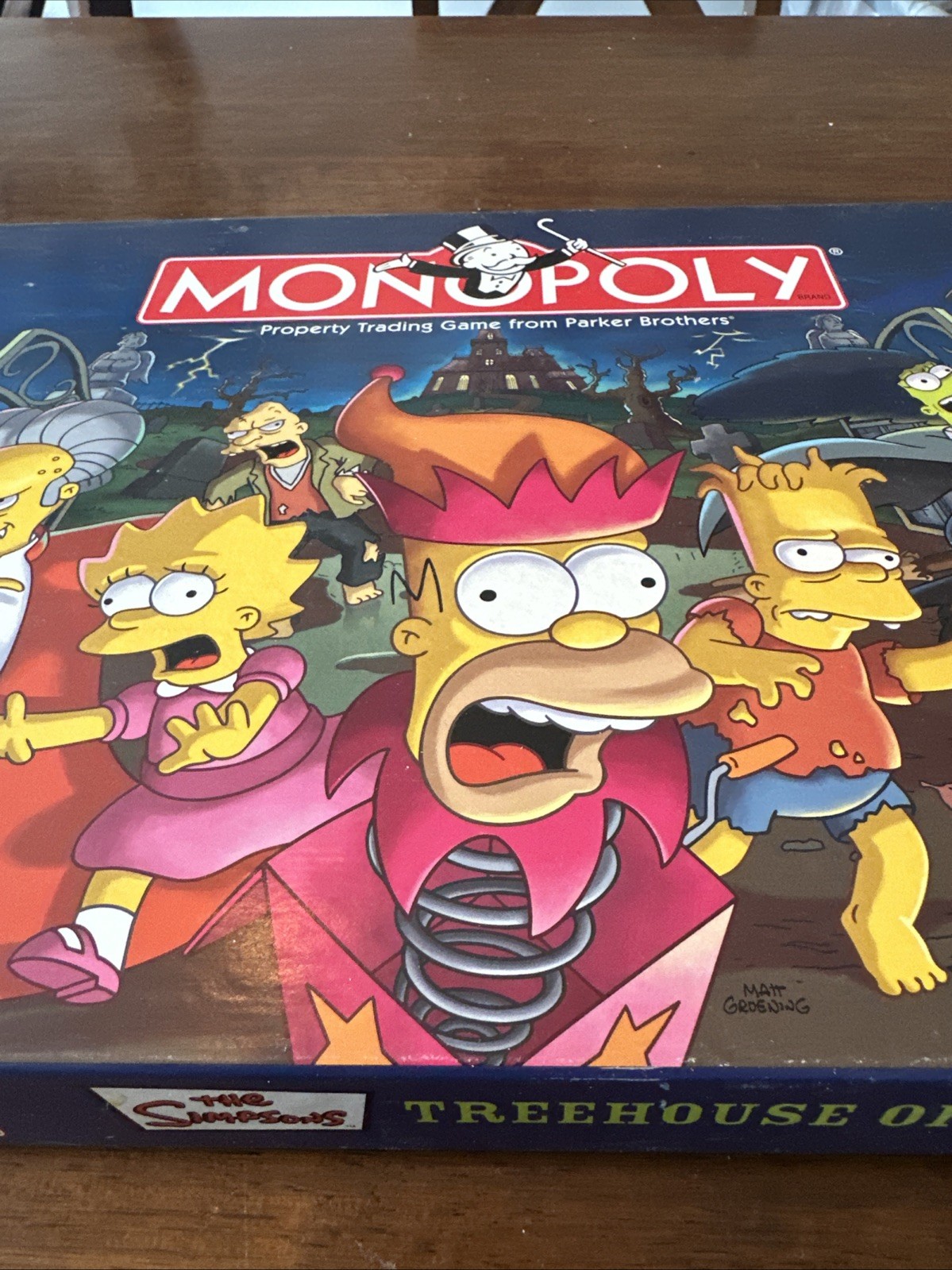THE SIMPSONS TREE HOUSE OF HORROR Monopoly GLOW-IN-THE-DARK Board Game- Complete