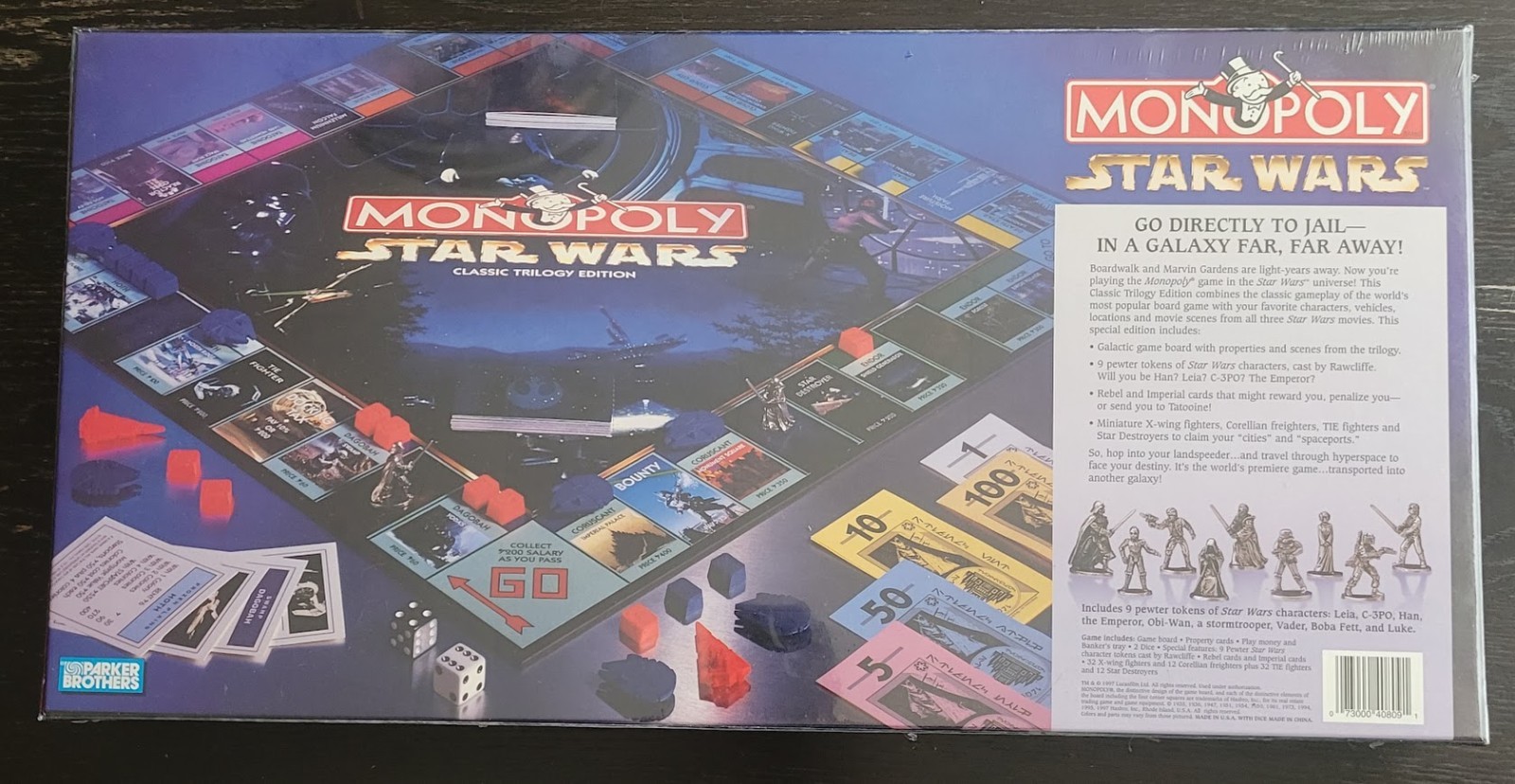 1997 Star Wars Monopoly Board Game Classic Trilogy Edition – NEW Sealed in Box