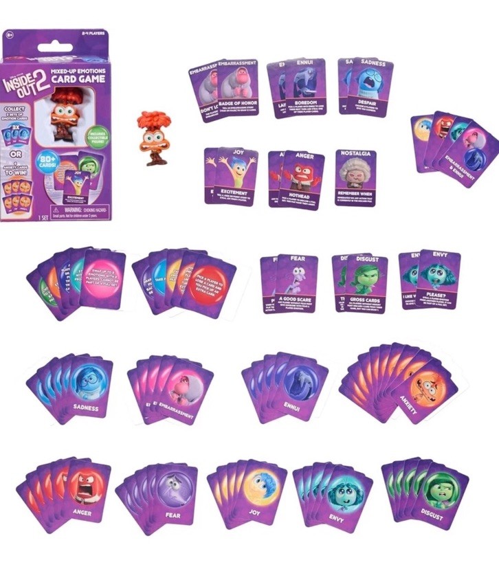 NEW Disney Pixar INSIDE OUT 2 Card Game MIXED-UP EMOTIONS w/Collectible Figure