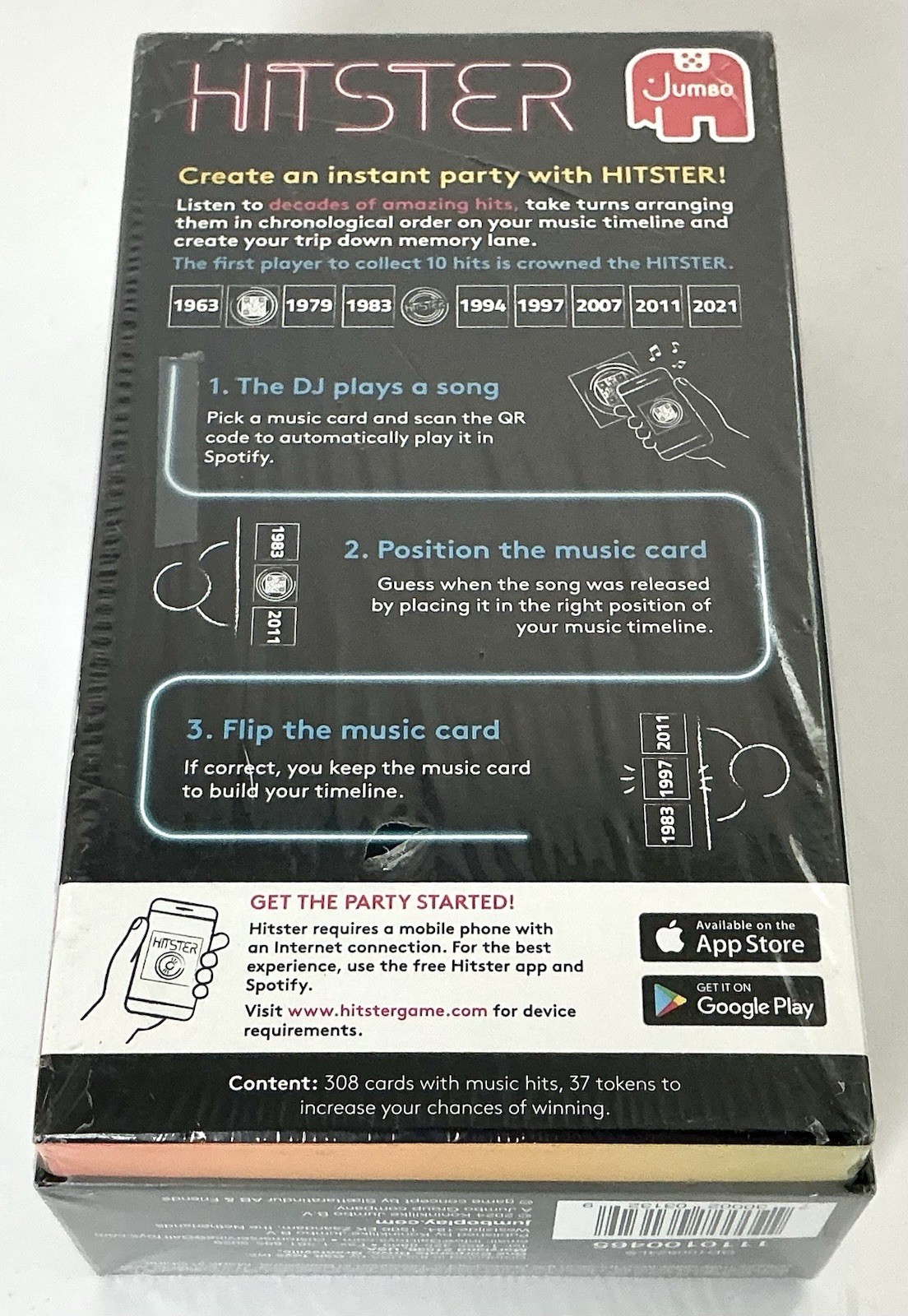 New Sealed Hitster The Music Fun Party Quiz Card Game 2-10 Players.