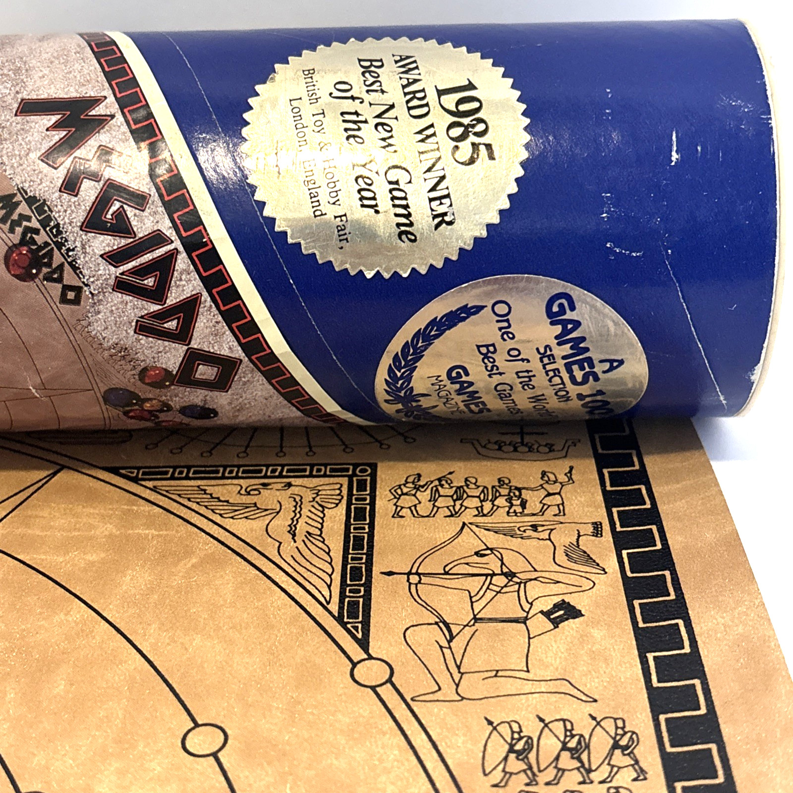 VTG Megiddo Strategy Board Game 1984 Award Winner Complete Tube Abstract Game