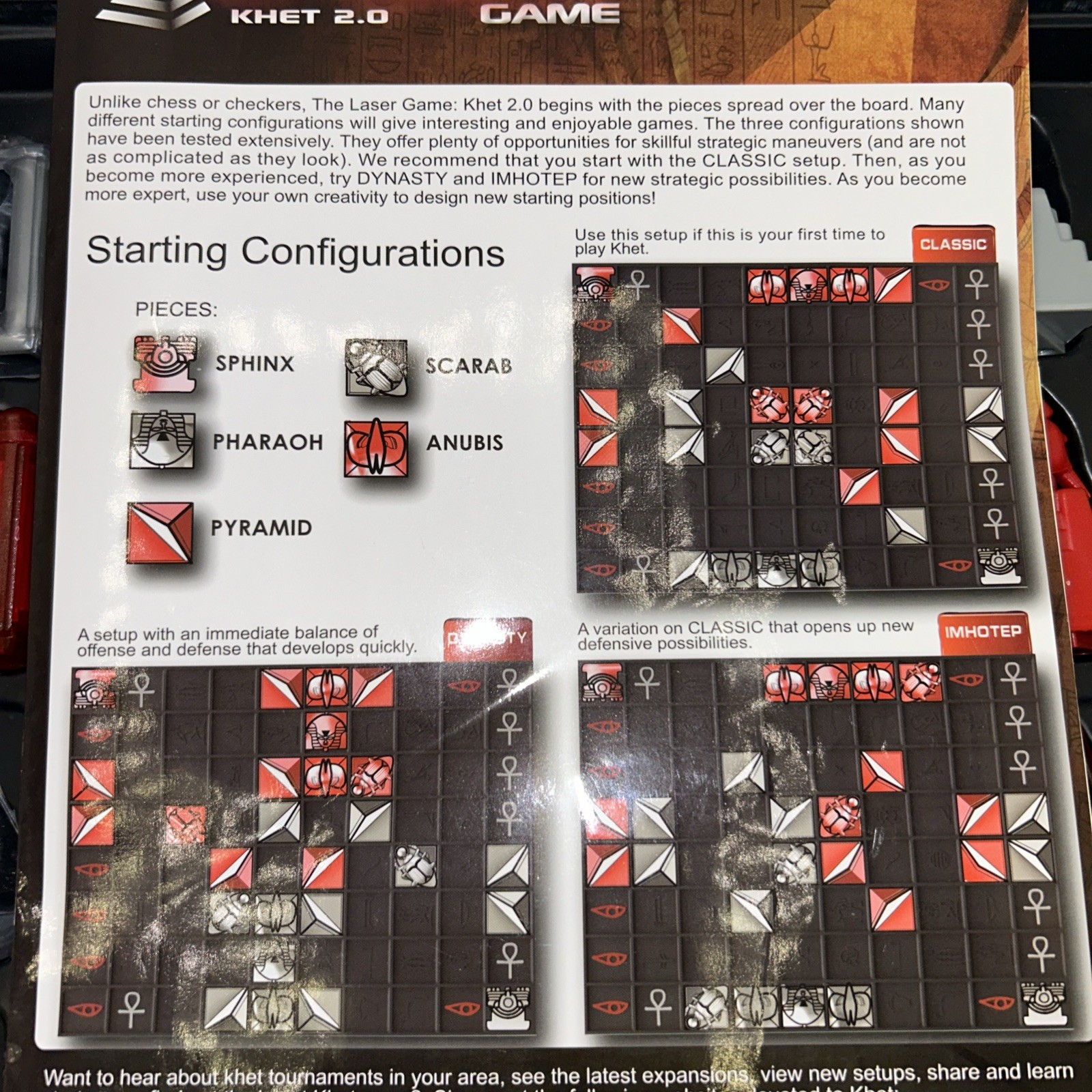 Laser Board Game Khet 2.0 Strategy For Parts Or Repair Complete Used