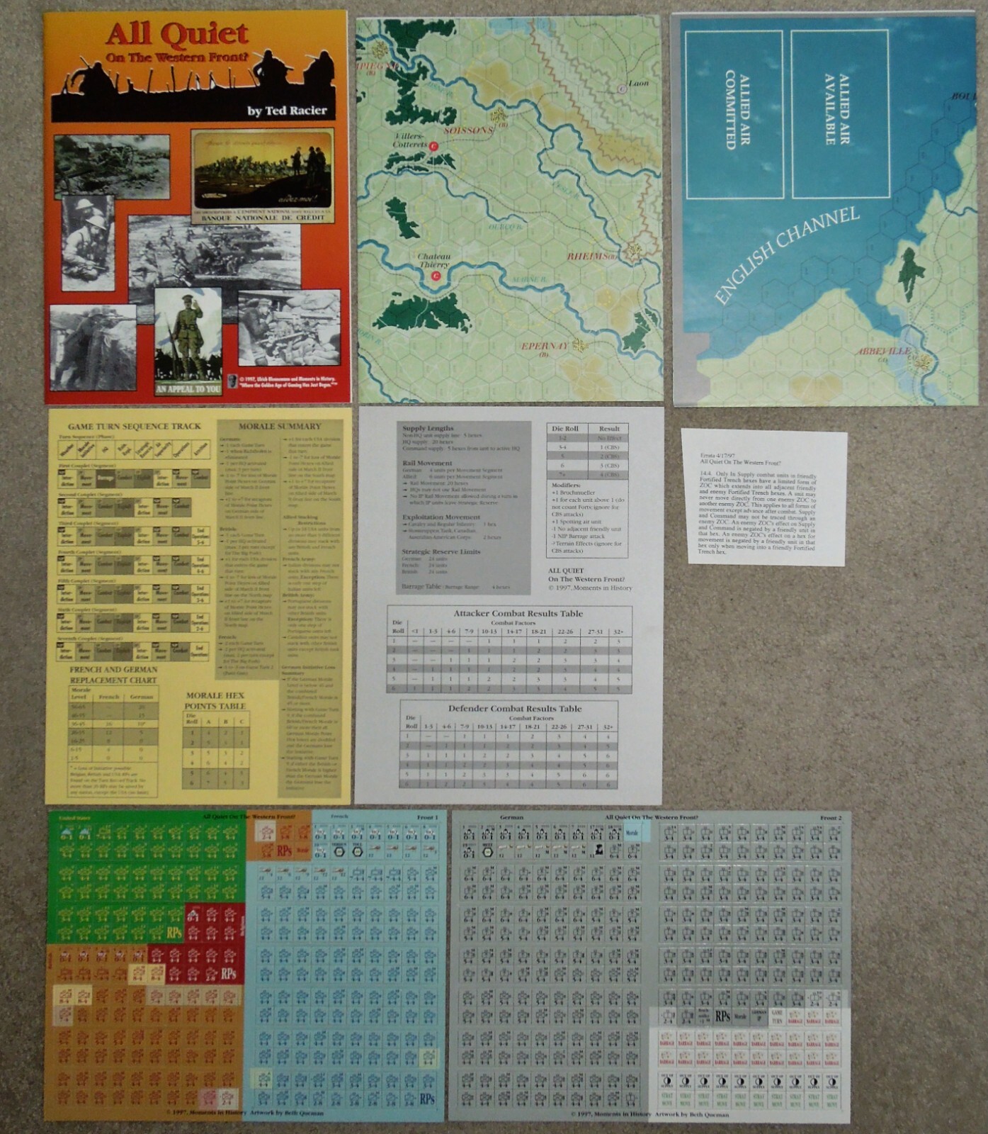 Vintage 1997 Moments in History All Quiet on the Western Front WW1 Wargame, UP
